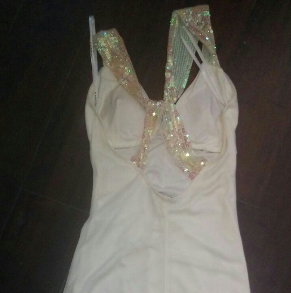 Elegant white dress.